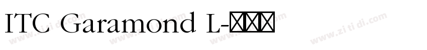 ITC Garamond L字体转换